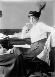 Mrs. Medill McCormick, (Ruth Hanna), at Desk, 1914. Creator: Harris & Ewing