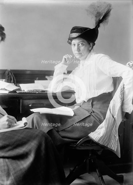 Mrs. Medill McCormick, (Ruth Hanna), at Desk, 1914. Creator: Harris & Ewing.