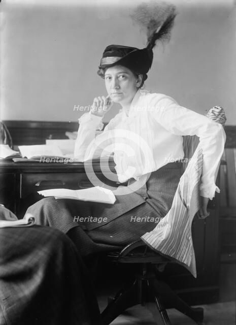 Mrs. Medill McCormick, (Ruth Hanna), at Desk, 1914. Creator: Harris & Ewing.