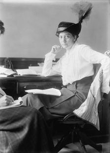 Mrs. Medill McCormick, (Ruth Hanna), at Desk, 1914. Creator: Harris & Ewing