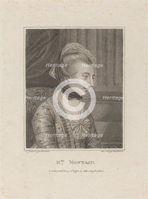 Mrs. Montague, 1792. Creator: Francesco Bartolozzi.