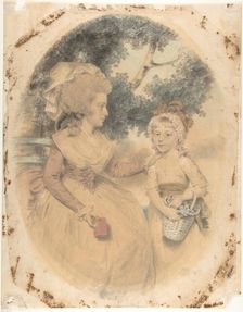 Mrs. Morgan and her Child, 1785. Creator: John Downman