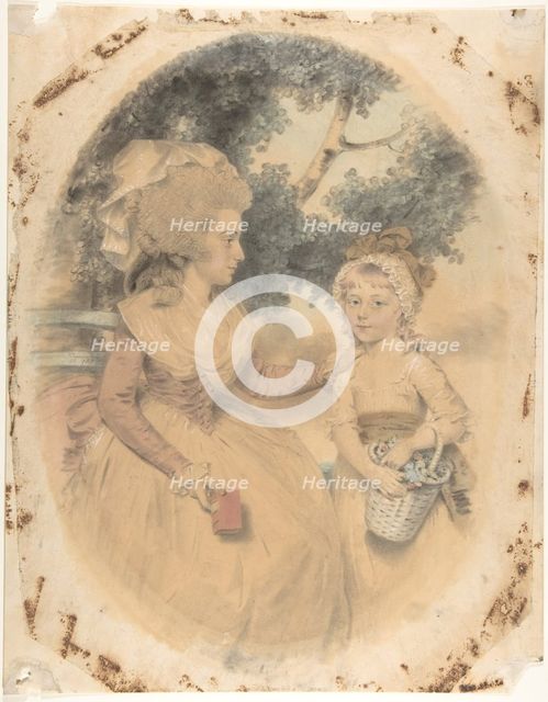 Mrs. Morgan and her Child, 1785. Creator: John Downman.