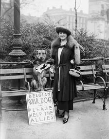 Mrs. N.E. Green & "Caesar", between c1915 and 1918. Creator: Bain News Service