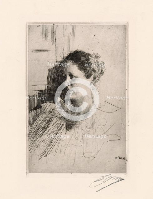 Mrs. Nagel, 1897. Creator: Anders Leonard Zorn.