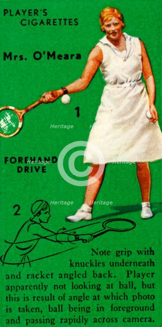 'Mrs. O'Meara - Forehand Drive', c1935. Creator: Unknown.