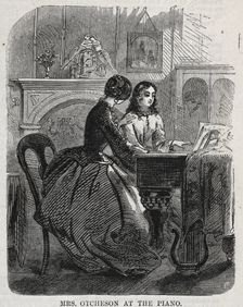 Mrs. Otcheson at the Piano, 1860. Creator: Winslow Homer (American, 1836-1910)