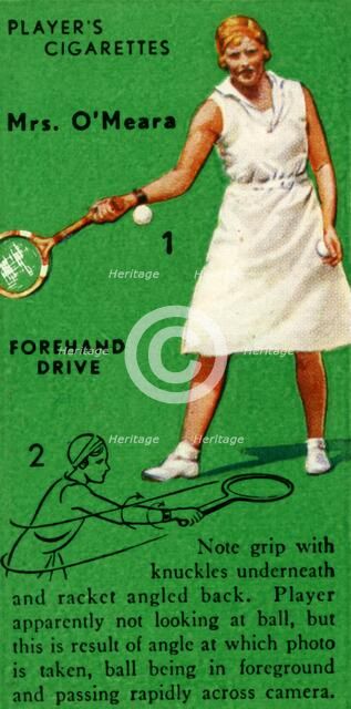 'Mrs. O'Meara - Forehand Drive', c1935. Creator: Unknown.