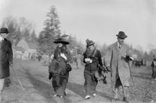 Mrs. A. Butler-Duncan; Miss Ruth Moller; Warcher Thompson, 1913. Creator: Bain News Service