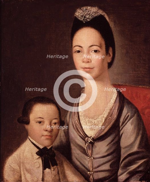Mrs. Aaron Lopez and Her Son Joshua, between 1772 and 1773. Creator: Gilbert Stuart.