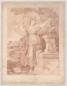 Mrs. Abington as Thalia, 1783. Creator: Francesco Bartolozzi
