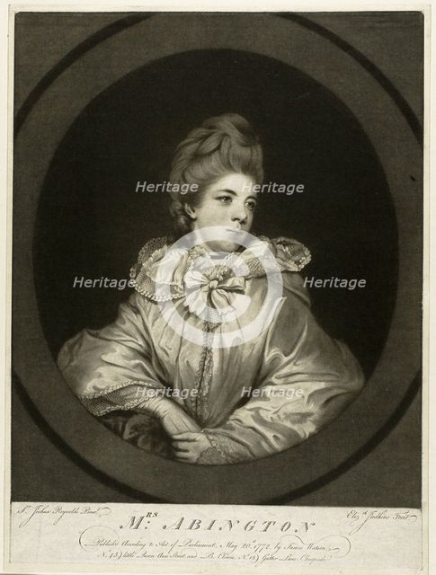 Mrs. Abington, published 1772. Creator: Elizabeth Judkins.