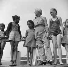 Mrs. Addie C. Cox, director, Camp Christmas Seals, Haverstraw, New York, 1943. Creator: Gordon Parks