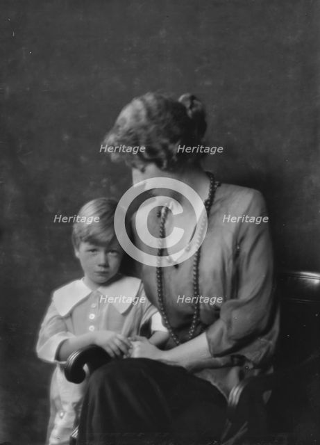 Mrs. Adrian Iselin 2nd and son, portrait photograph, 1918 Jan. 30. Creator: Arnold Genthe.