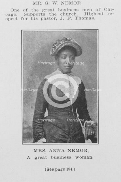 Mrs. Anna Nemor; A great business woman, 1907. Creator: Unknown.