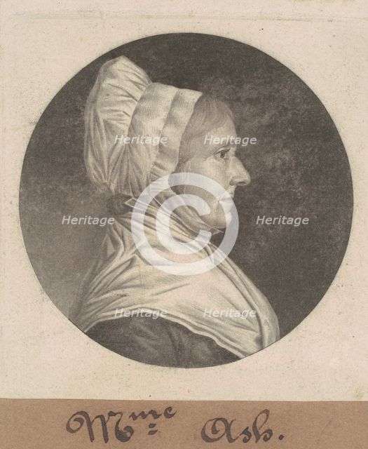 Mrs. Ash, 1807. Creator: Charles Balthazar Julien Févret de Saint-Mémin.