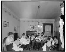 Mrs. Ball and group at Hamilton Hotel, between 1910 and 1920. Creator: Harris & Ewing