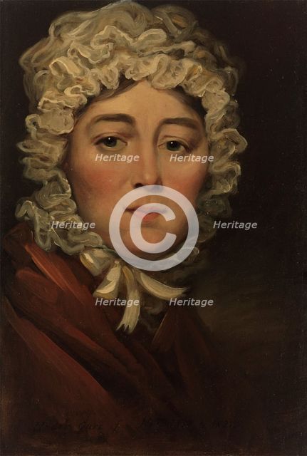 Mrs Bennett, cured of skin disease, between 1818 and 1821. Creator: Unknown.