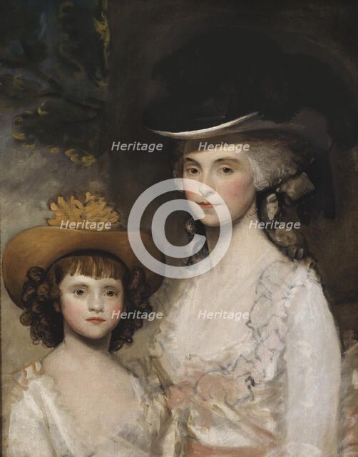 Mrs. Blades and her Daughter, c1770s. Creator: Gilbert Stuart.