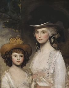 Mrs. Blades and her Daughter, c1770s. Creator: Gilbert Stuart
