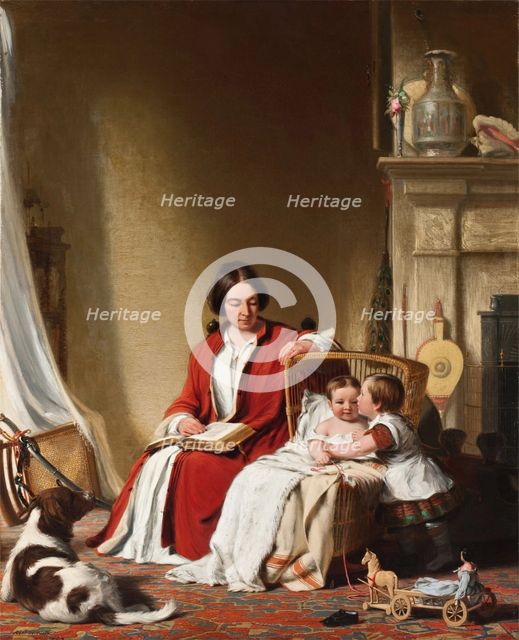 Mrs. Bradford Ripley Alden and her Children, 1852. Creator: Robert Walter Weir.