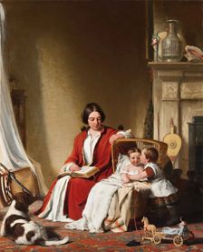 Mrs. Bradford Ripley Alden and her Children, 1852. Creator: Robert Walter Weir