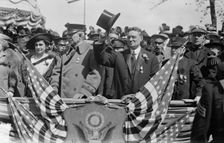 Mrs. C.S. Whitman, Gen. J.F. Bell, Gov. Whitman, 1917. Creator: Bain News Service