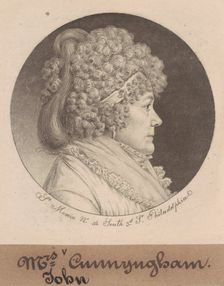 Mrs. Cunnyngham, 1798. Creator: Charles Balthazar Julien Févret de Saint-Mémin