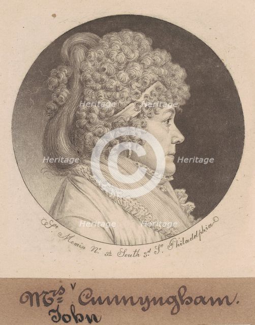 Mrs. Cunnyngham, 1798. Creator: Charles Balthazar Julien Févret de Saint-Mémin.