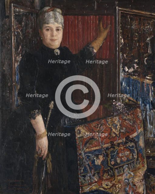 Mrs Caroline Schloss, 1885. Creator: Ernst Josephson.