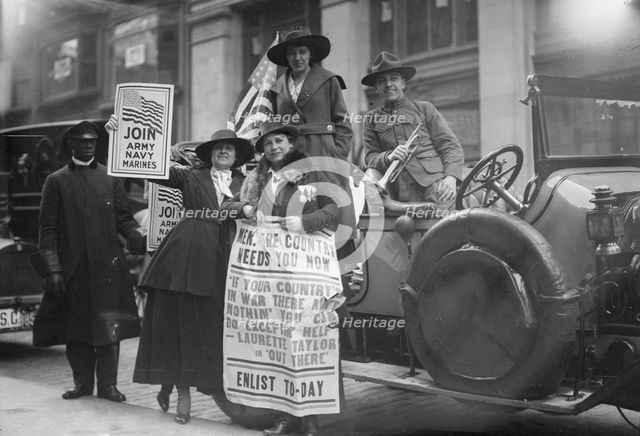Mrs. Chas. Farnam, Mrs. F.H. Dike, Mrs. F.P. Adams, George Tolly, 16 May 1917. Creator: Bain News Service.