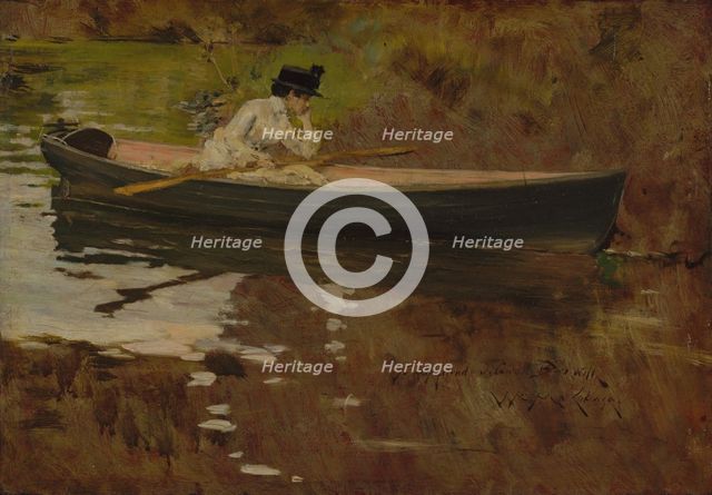 Mrs. Chase in Prospect Park, 1886. Creator: William Merritt Chase.