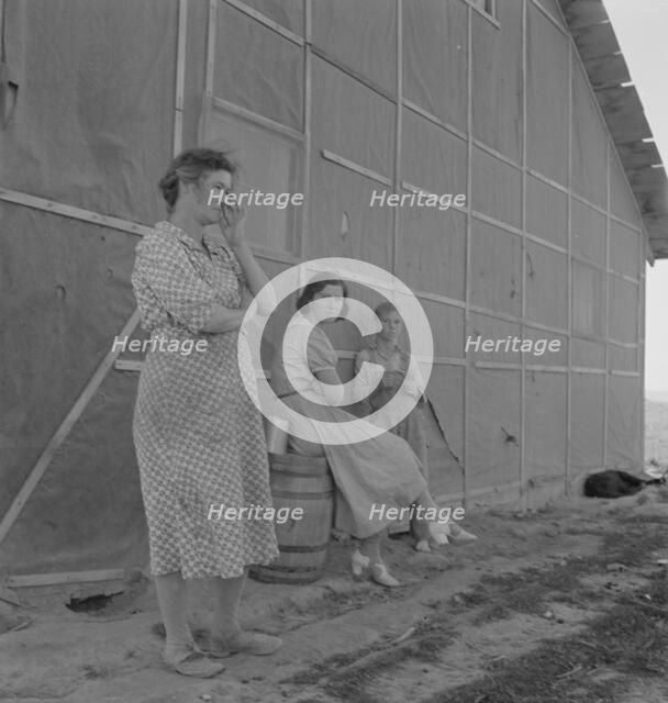 Mrs. Cleaver is raising five sons on new farm, Malheur County, Oregon, 1939. Creator: Dorothea Lange.