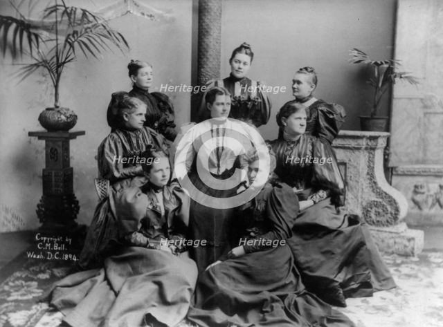 Mrs. Cleveland with ladies of the Cabinet, c1894. Creator: C. M. Bell Studio.