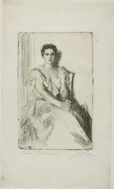 Mrs. Cleveland II, 1899. Creator: Anders Leonard Zorn