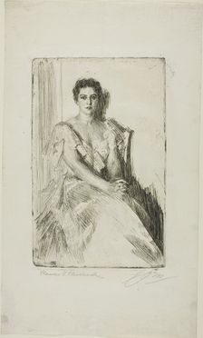 Mrs. Cleveland II, 1899. Creator: Anders Leonard Zorn