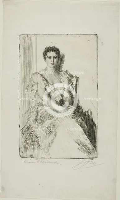 Mrs. Cleveland II, 1899. Creator: Anders Leonard Zorn.