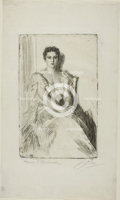 Mrs. Cleveland II, 1899. Creator: Anders Leonard Zorn.