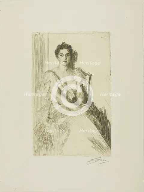 Mrs. Cleveland II, 1899. Creator: Anders Leonard Zorn.
