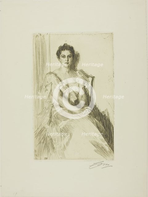 Mrs. Cleveland II, 1899. Creator: Anders Leonard Zorn.