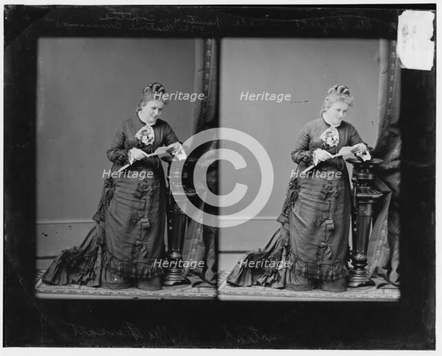 Mrs Cornelia Adele Fassett (Artist) Painted "The Electoral Commission" in U.S. Capitol, 1877 or 1878 Creator: Unknown.