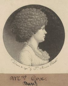 Mrs. Cox, 1798. Creator: Charles Balthazar Julien Févret de Saint-Mémin