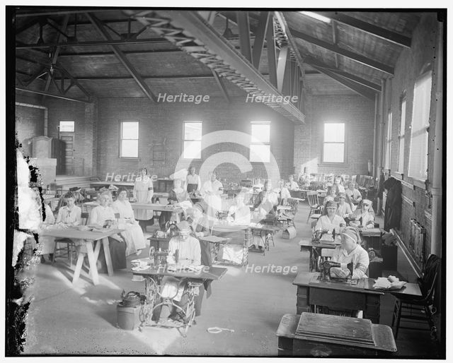 Mrs. Doyen's Red Cross workroom, between 1910 and 1920. Creator: Harris & Ewing.