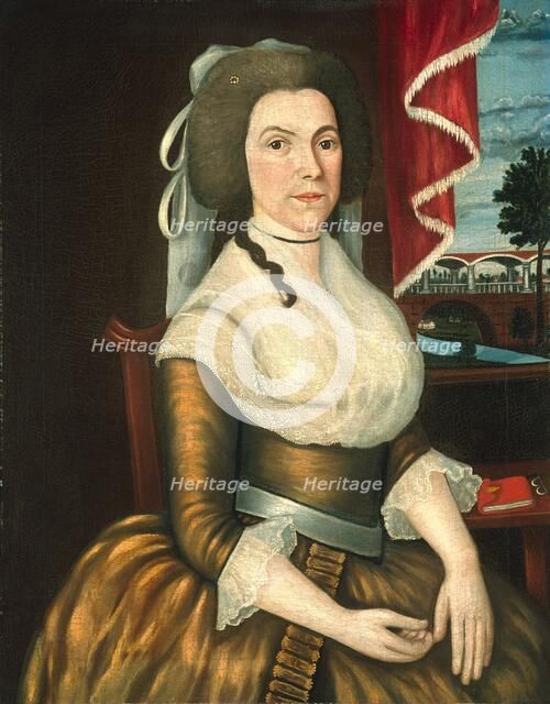 Mrs. Elizabeth Noyes Denison, c. 1790. Creators: Denison Limner, Joseph Steward.