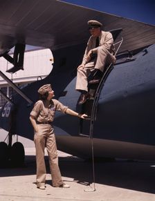 Mrs. Eloise J. Ellis, senior supervisor in the Assembly and Repairs...Corpus Christi, Texas, 1942. Creator: Howard Hollem