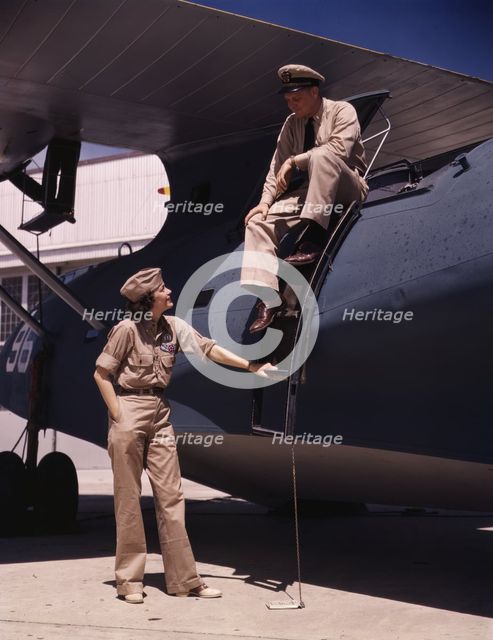 Mrs. Eloise J. Ellis, senior supervisor in the Assembly and Repairs...Corpus Christi, Texas, 1942. Creator: Howard Hollem.