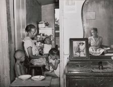 Mrs. Ella Watson, a government charwoman..., Washington, D.C., 1942. Creator: Gordon Parks
