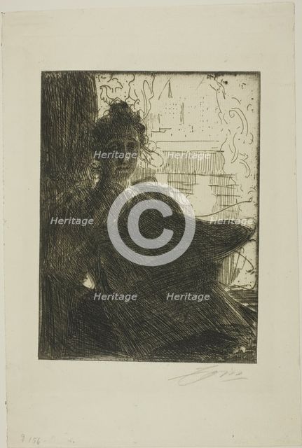 Mrs. Emma Zorn, 1900. Creator: Anders Leonard Zorn.