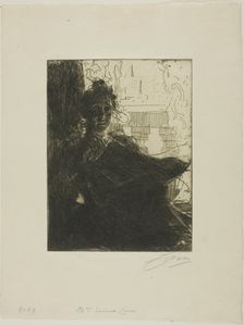 Mrs. Emma Zorn, 1900. Creator: Anders Leonard Zorn