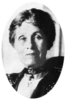 Mrs Emmeline Pankhurst, English suffragette, early 20th century
